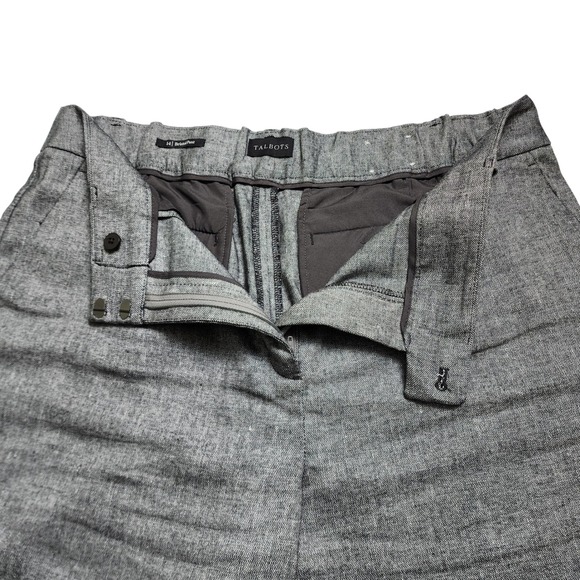 Talbots Womens Bristol Pant Size 14 Linen Blend Pascala Texture Pleated Trousers - Picture 6 of 13